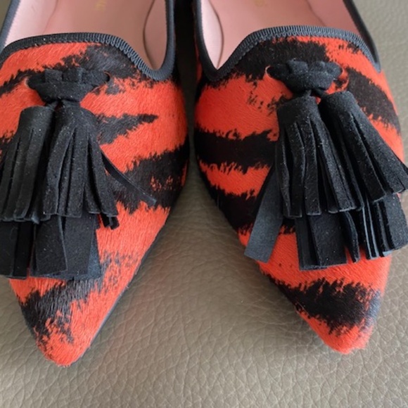 Pretty Ballerinas sz EU 36/US 5.5-6 rust orange black zebra pony - Picture 3 of 16